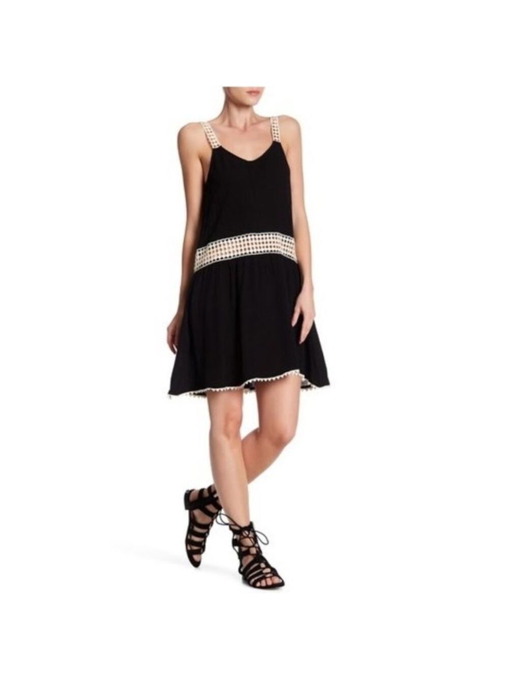 Love Stitch Crochet Lace Shift Dress